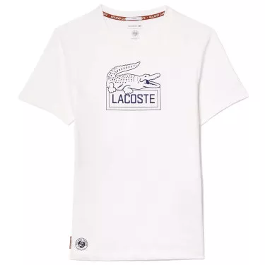 Lacoste Sport Roland Garros Unisex T-Shirt Wei&szlig;
