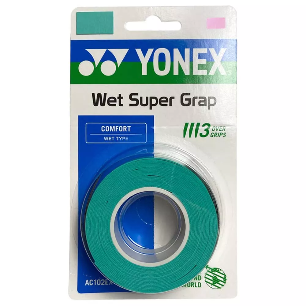 Yonex Wet Super Grap Overgrip T&uuml;rkis 3er-Pack