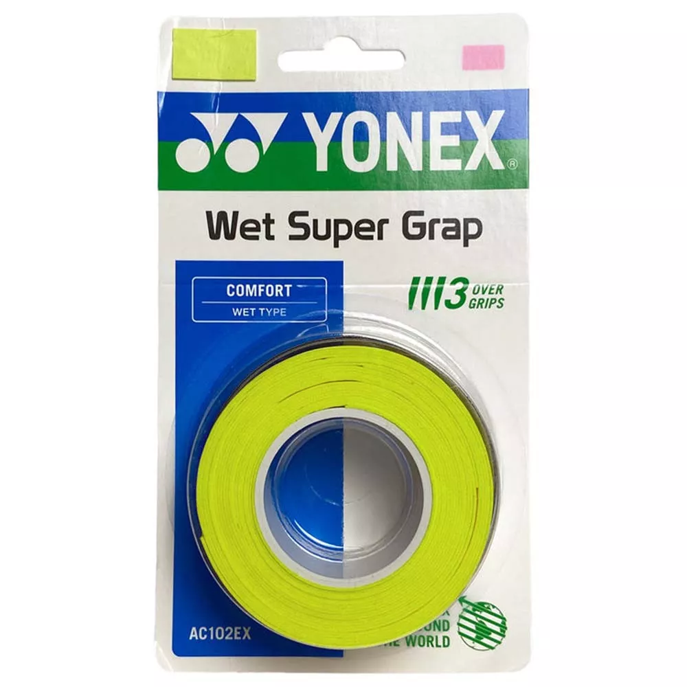 Yonex Wet Super Grap Overgrip Gr&uuml;n 3er-Pack