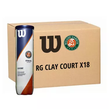 Wilson Roland Garros Clay Court Tennisb&auml;lle Karton (9 Doppelpacks)