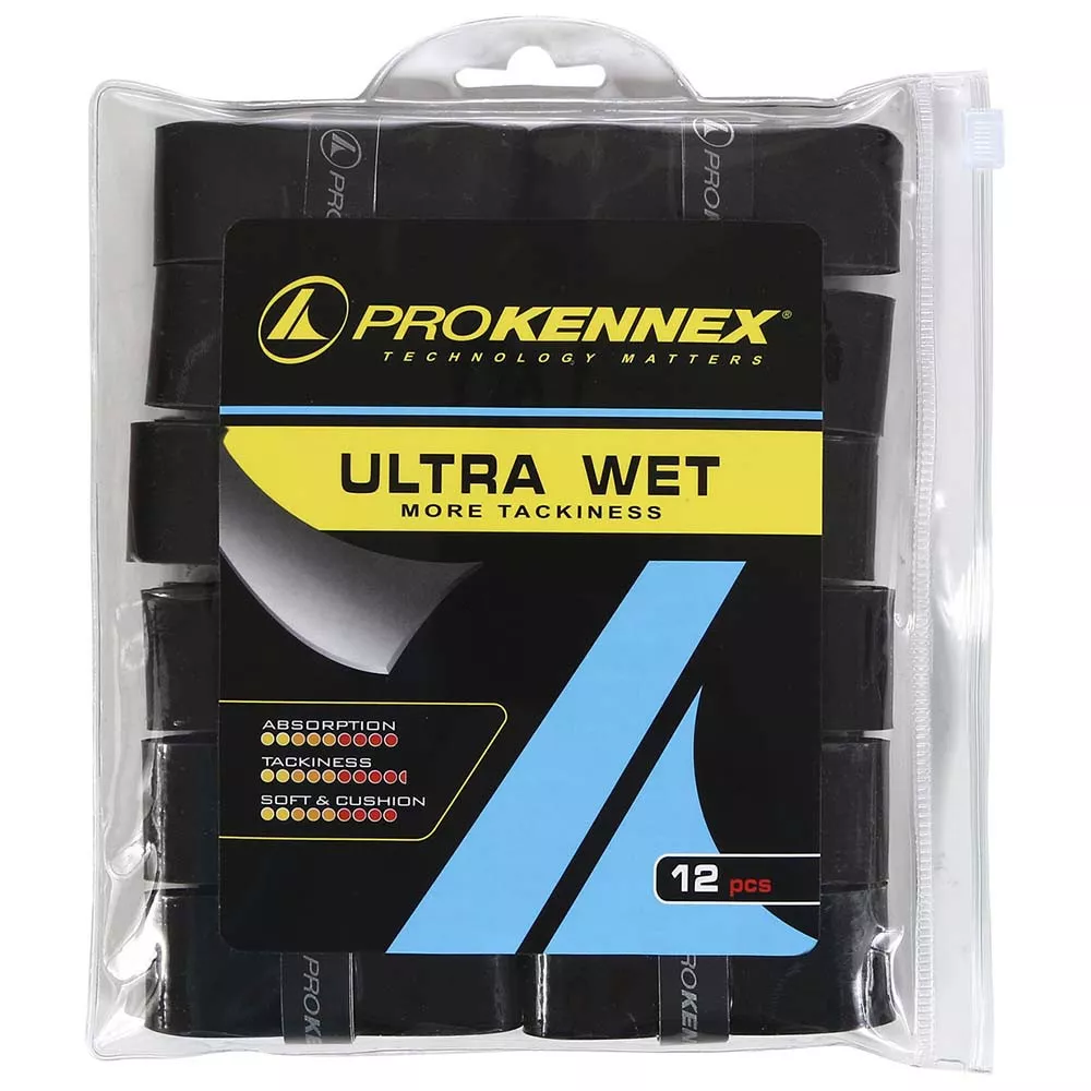 Pro Kennex Ultra Wet Overgrip Schwarz 12er-Pack