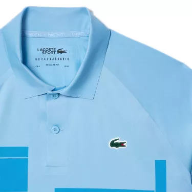 Lacoste Tennis Novak Djokovic Player Poloshirt Blau