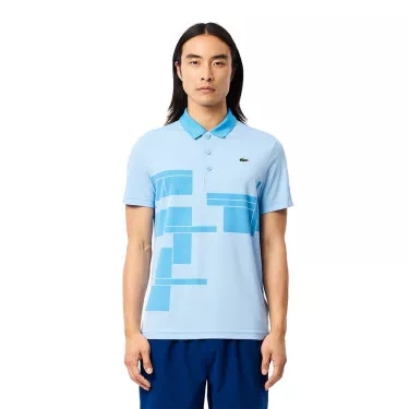 Lacoste Tennis Novak Djokovic Poloshirt Fan-Version Hellblau