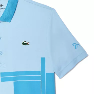 Lacoste Tennis Novak Djokovic Poloshirt Fan-Version Hellblau