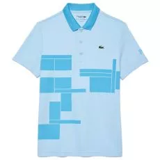 Lacoste Tennis Novak Djokovic Poloshirt Fan-Version Hellblau