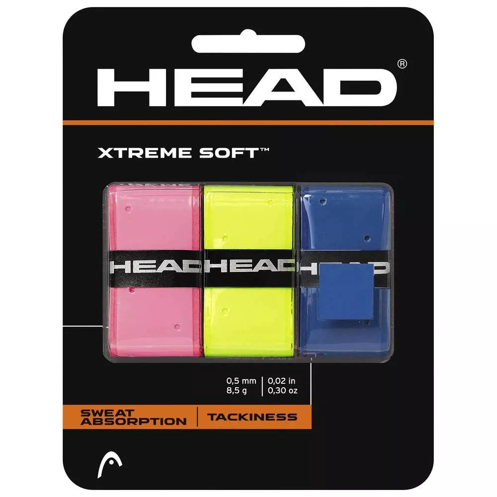 Head Xtreme Soft Overgrip Rosa / Gelb / Blau 3er-Pack