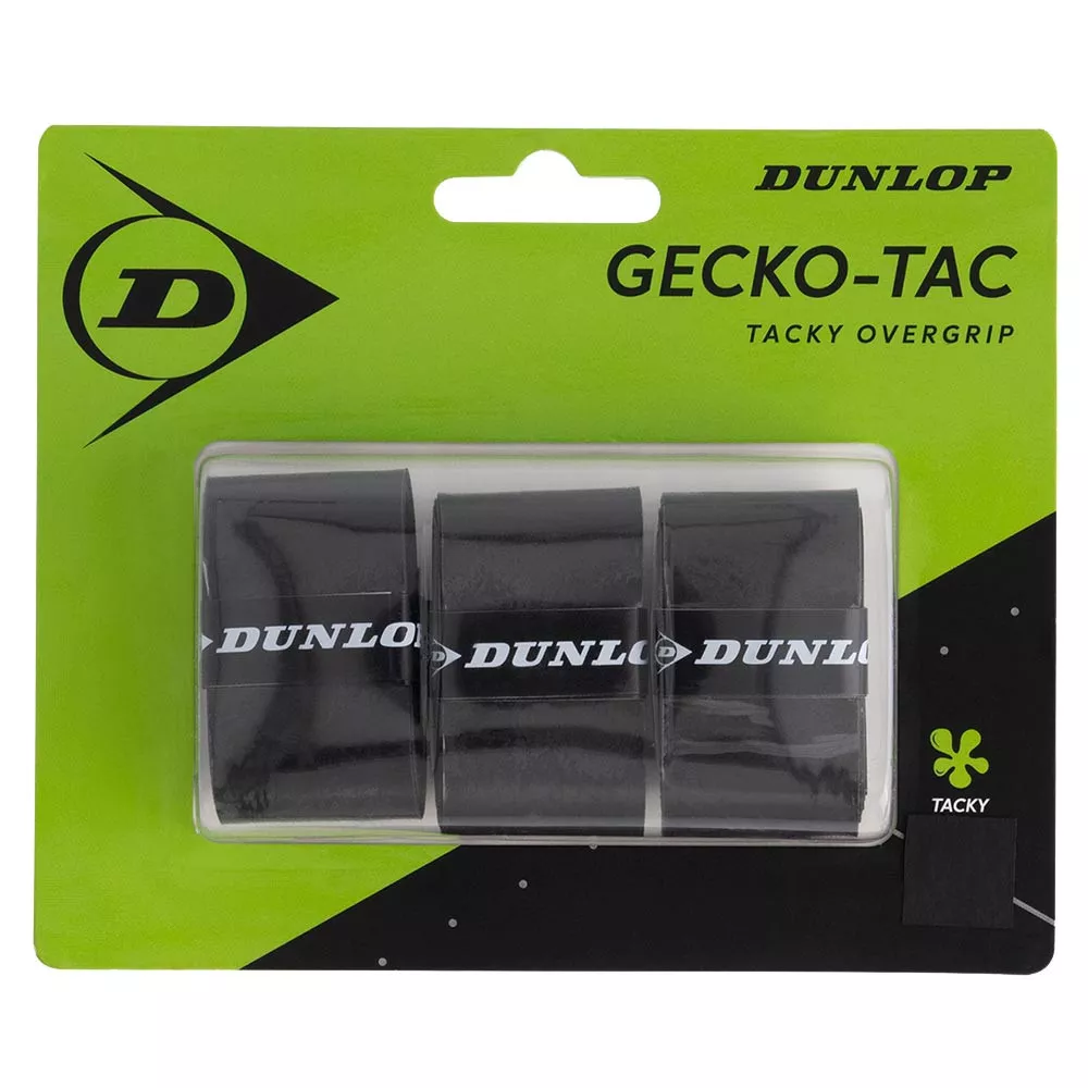 Dunlop Gecko Tac Overgrip Schwarz 3er-Pack