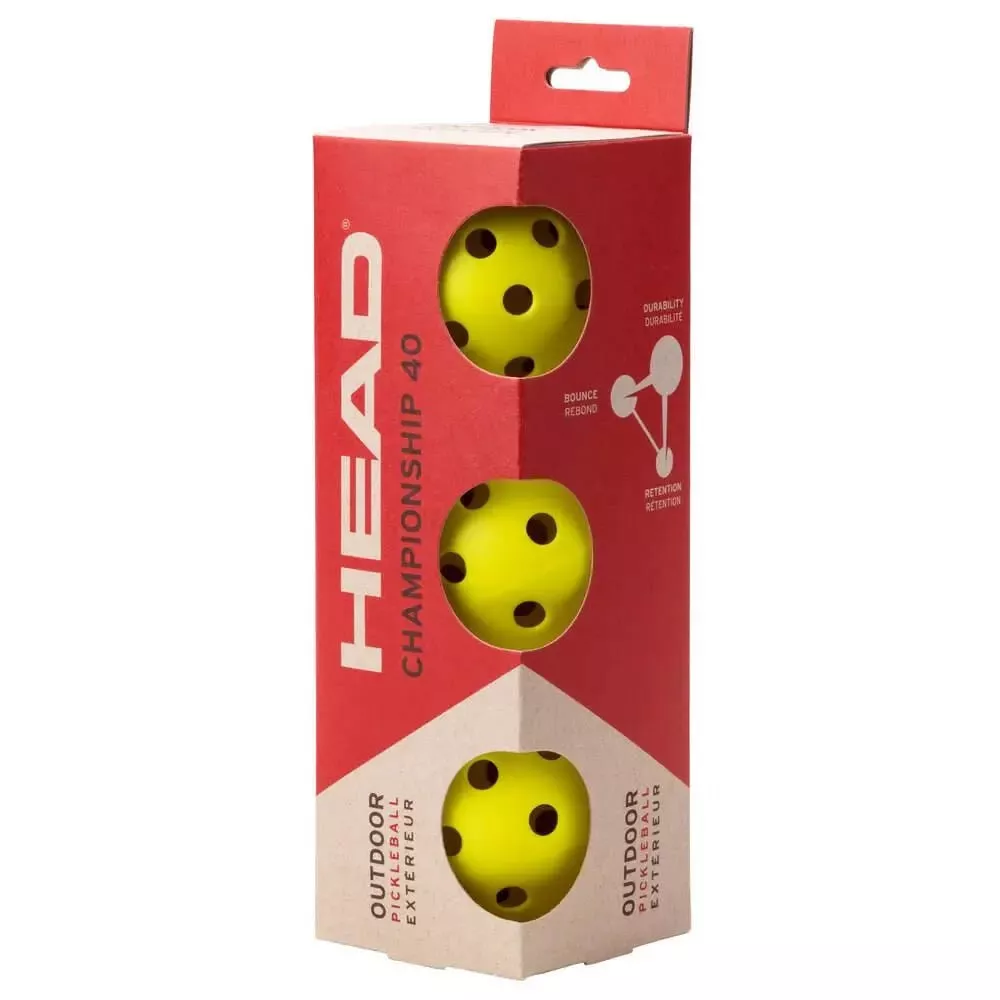 Head Championship 40 Pickleballs 3er-Pack
