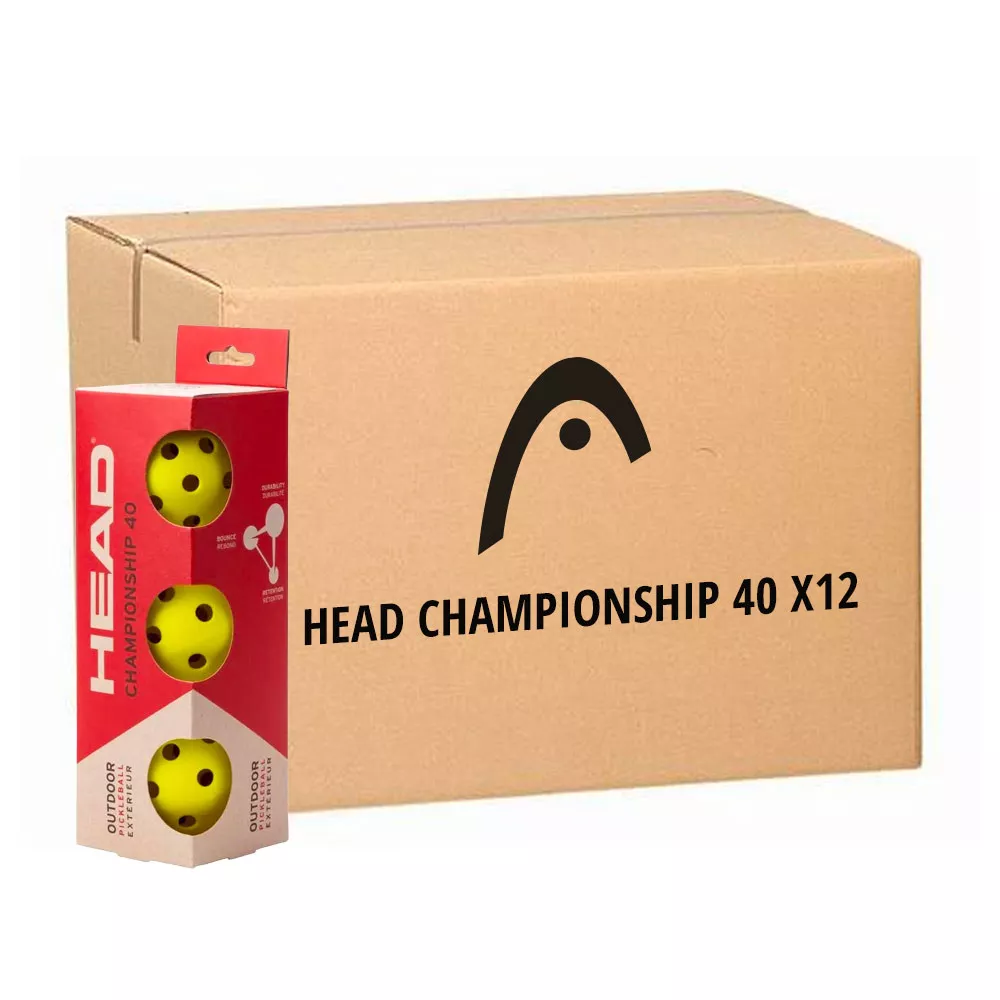 Head Championship 40 Pickleballs (12 Boxen &agrave; 3 B&auml;lle)
