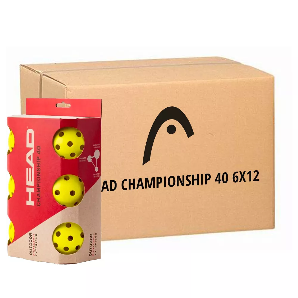 Head Championship 40 Pickleballs (12 Boxen &agrave; 6 B&auml;lle)
