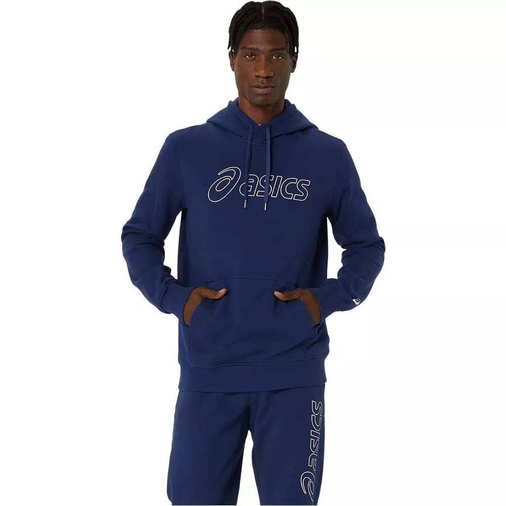 Asics Logo Kapuzenpullover Marineblau