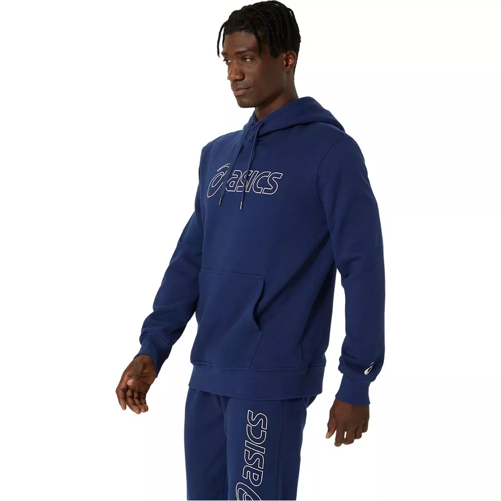 Asics Logo Kapuzenpullover Marineblau