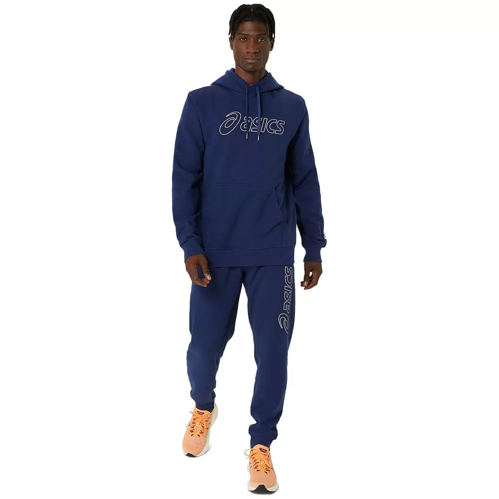 Asics Logo Kapuzenpullover Marineblau