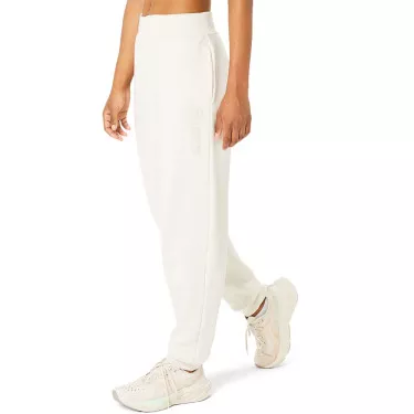 Asics Logo Hose Damen Cremewei&szlig;
