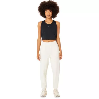 Asics Logo Hose Damen Cremewei&szlig;