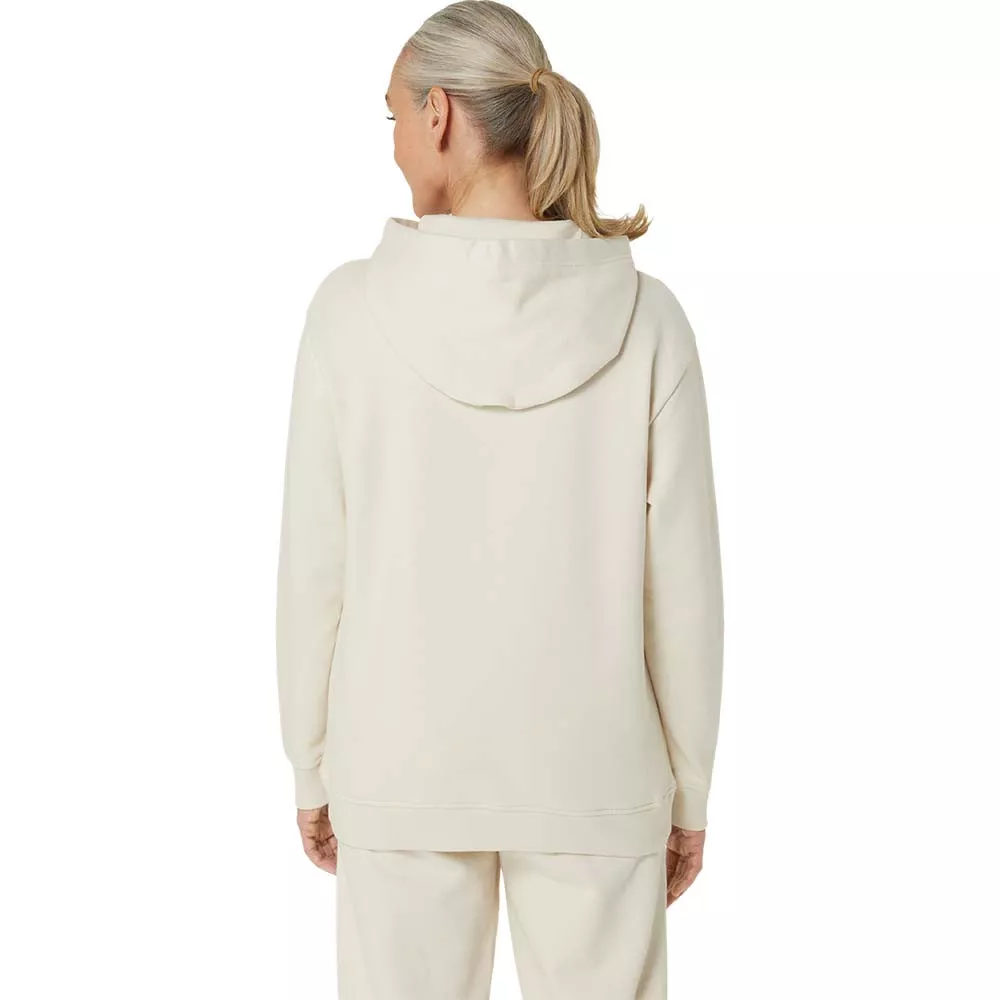 Asics Logo Kapuzenpullover Damen Cremewei&szlig;