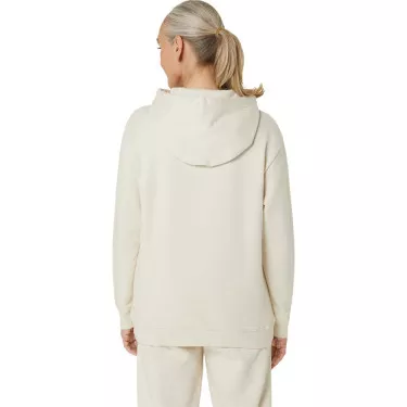 Asics Logo Kapuzenpullover Damen Cremewei&szlig;