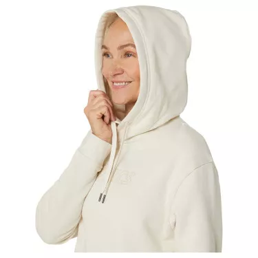 Asics Logo Kapuzenpullover Damen Cremewei&szlig;