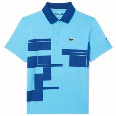 Lacoste Tennis Novak Djokovic Junior Poloshirt Blau