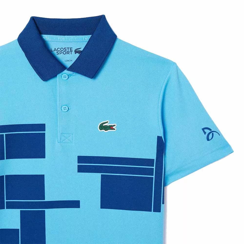 Lacoste Tennis Novak Djokovic Junior Poloshirt Blau