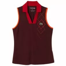 Lacoste Poloshirt &auml;rmellos Damen Bordeaux