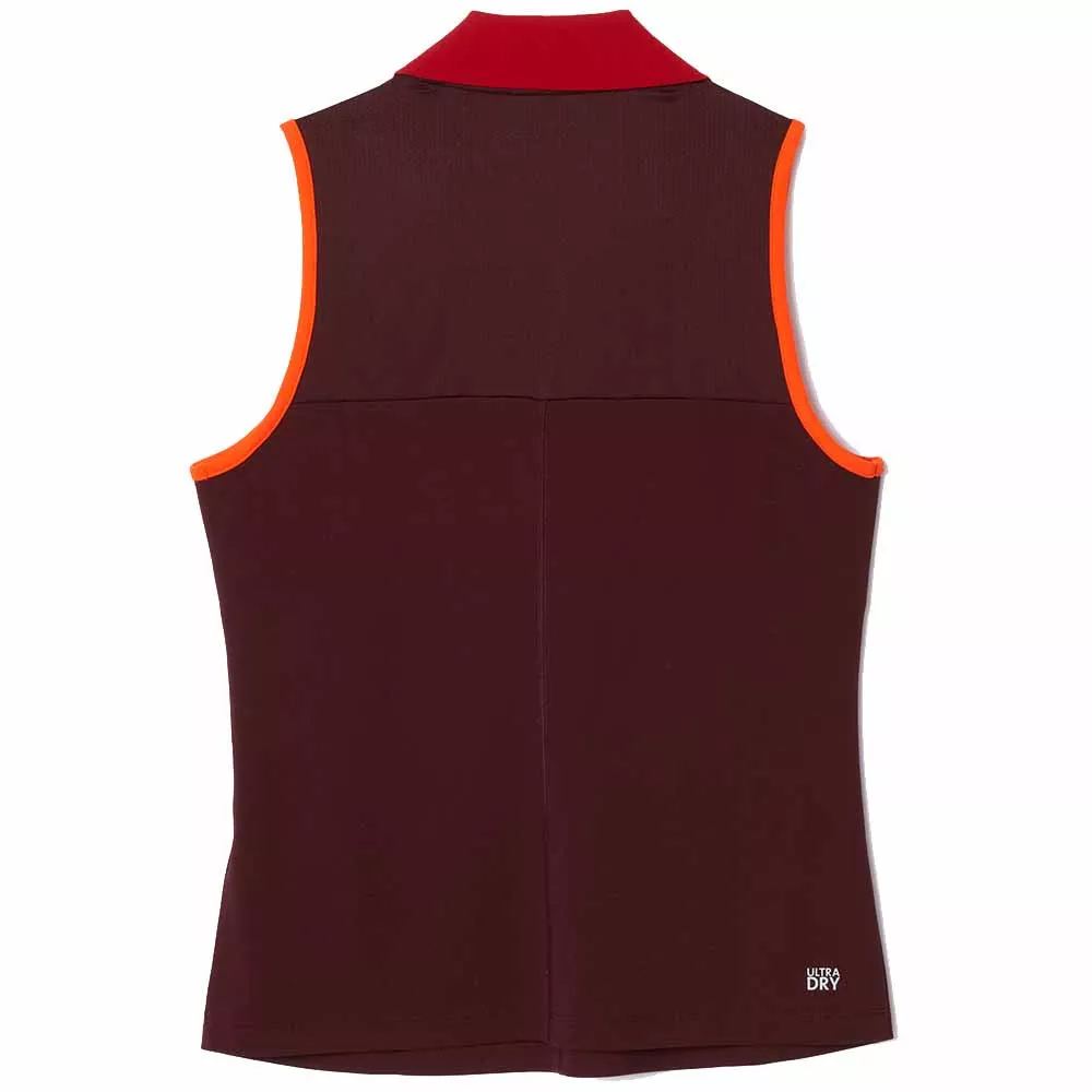 Lacoste Poloshirt &auml;rmellos Damen Bordeaux