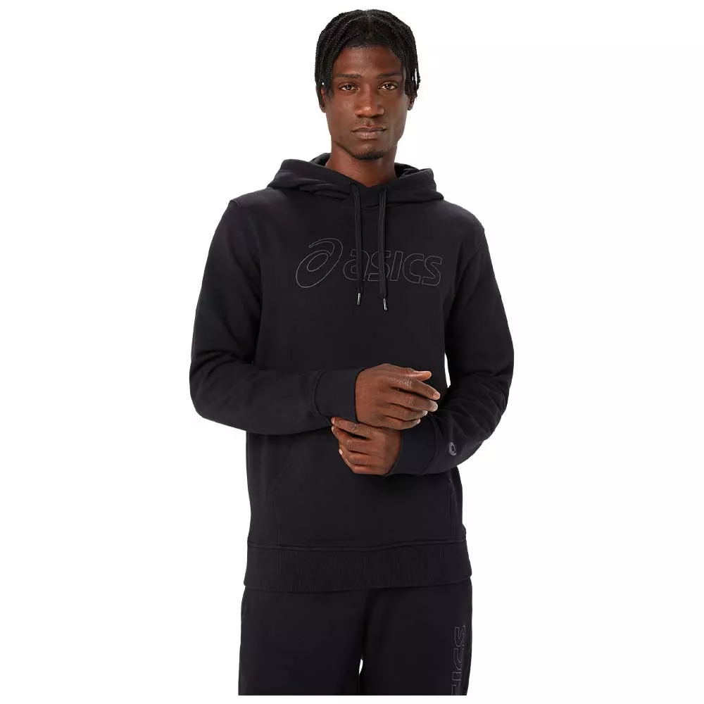 Asics Logo Kapuzenpullover Schwarz