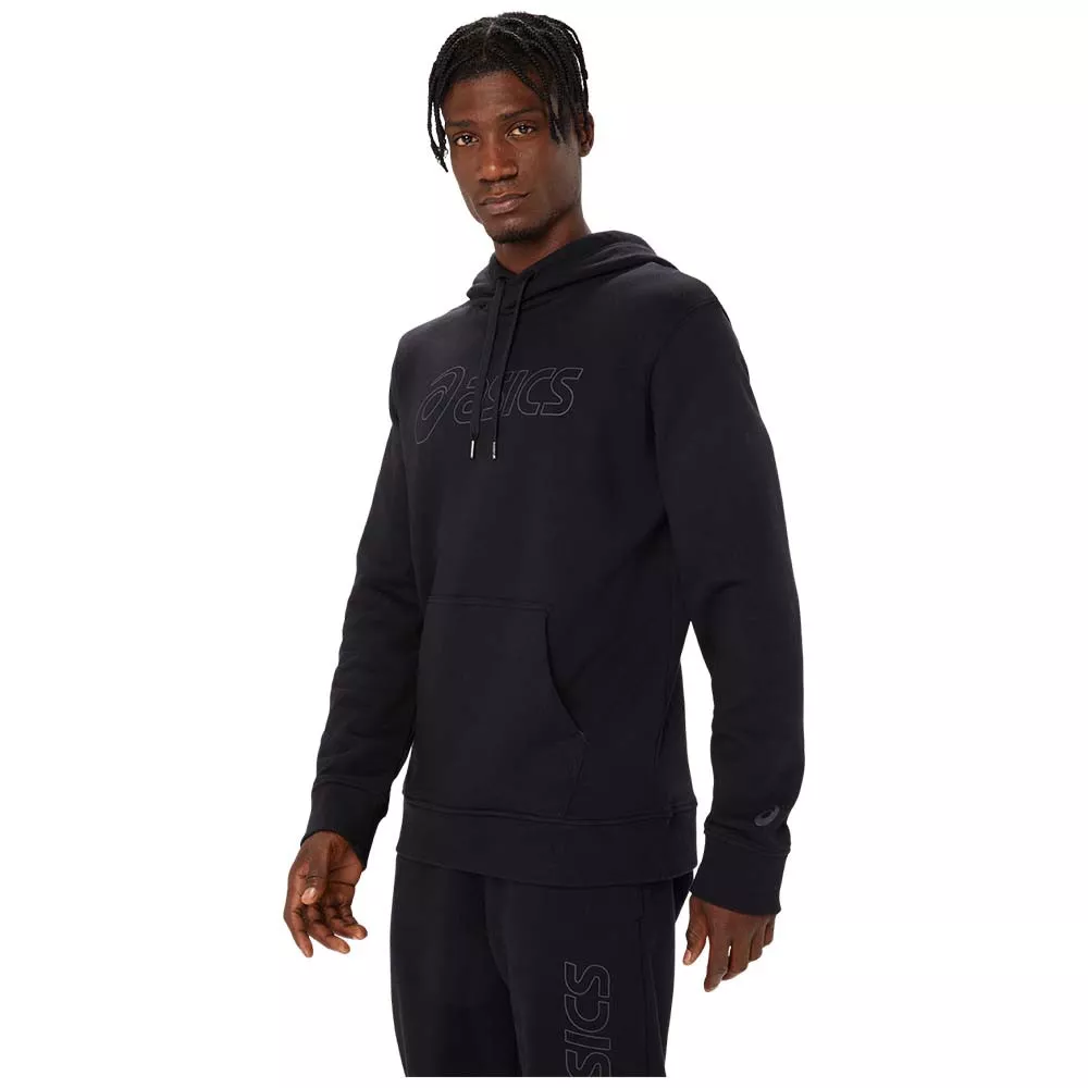 Asics Logo Kapuzenpullover Schwarz