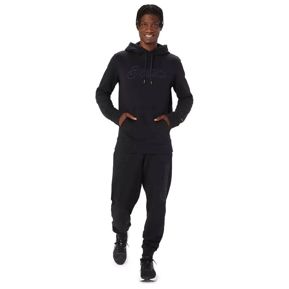 Asics Logo Kapuzenpullover Schwarz