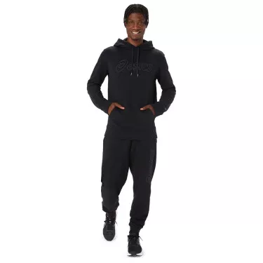 Asics Logo Kapuzenpullover Schwarz