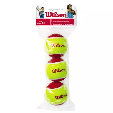 Wilson Starter Tennisb&auml;lle 3er-Beutel Rot