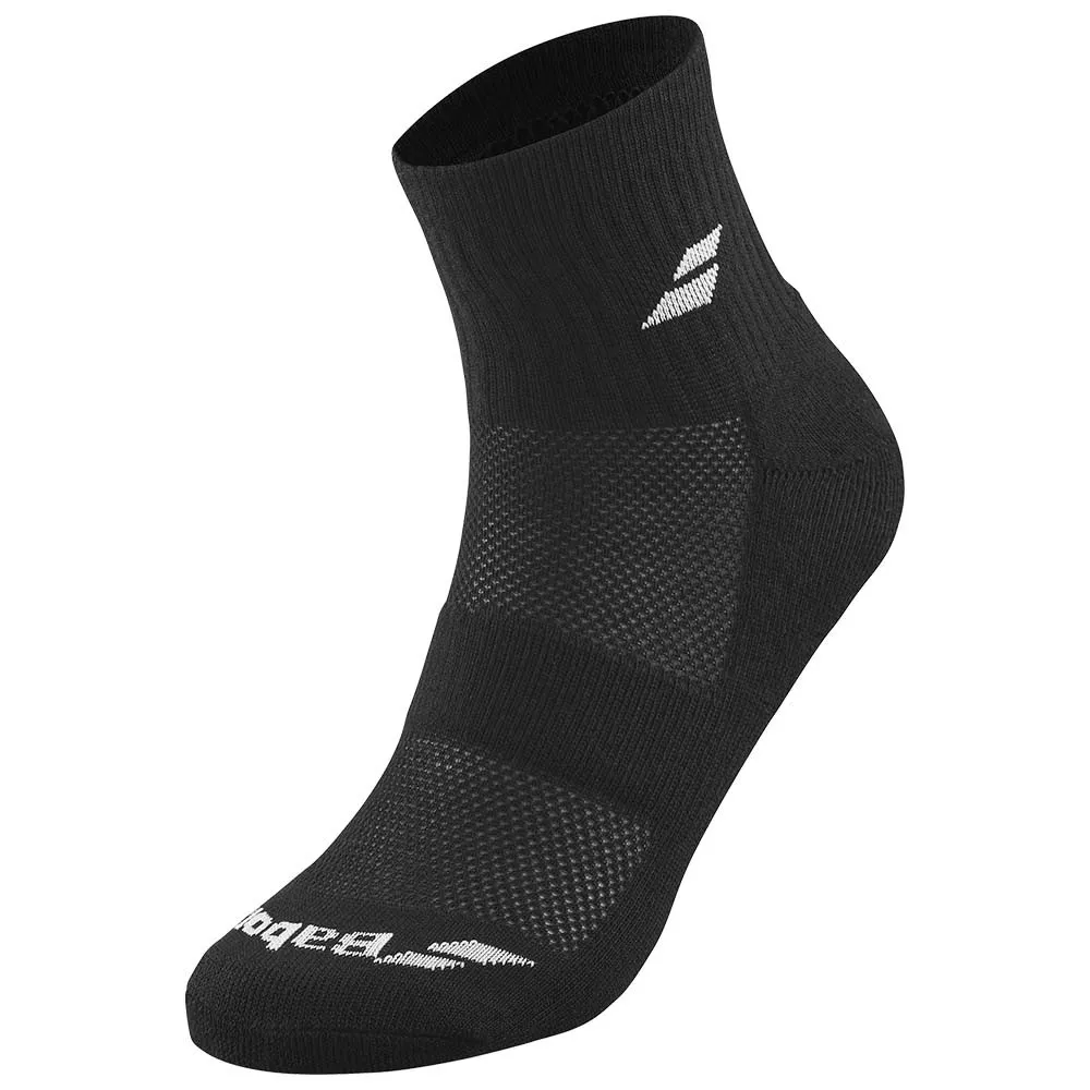 Babolat Quarter Socken Schwarz 3er-Pack