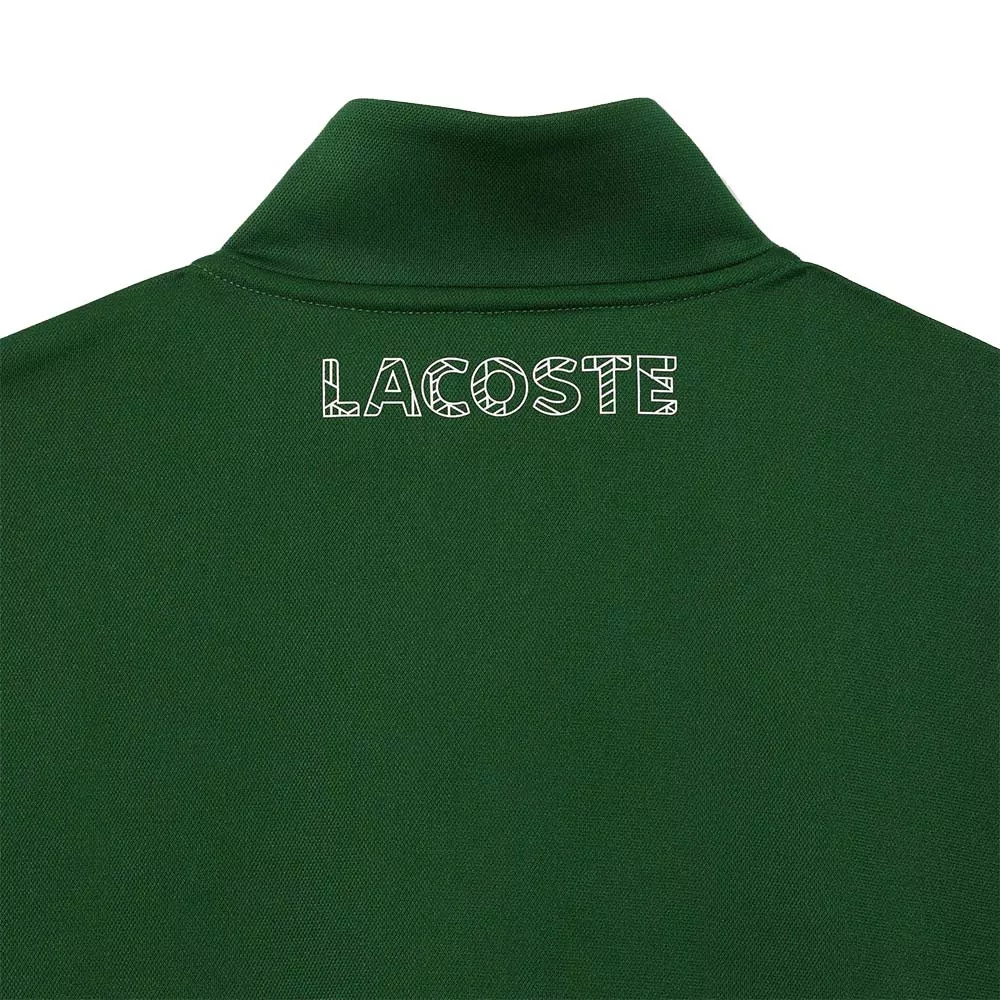 Lacoste Tennis Trainingsjacke Gr&uuml;n / Wei&szlig;