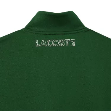 Lacoste Tennis Trainingsjacke Gr&uuml;n / Wei&szlig;