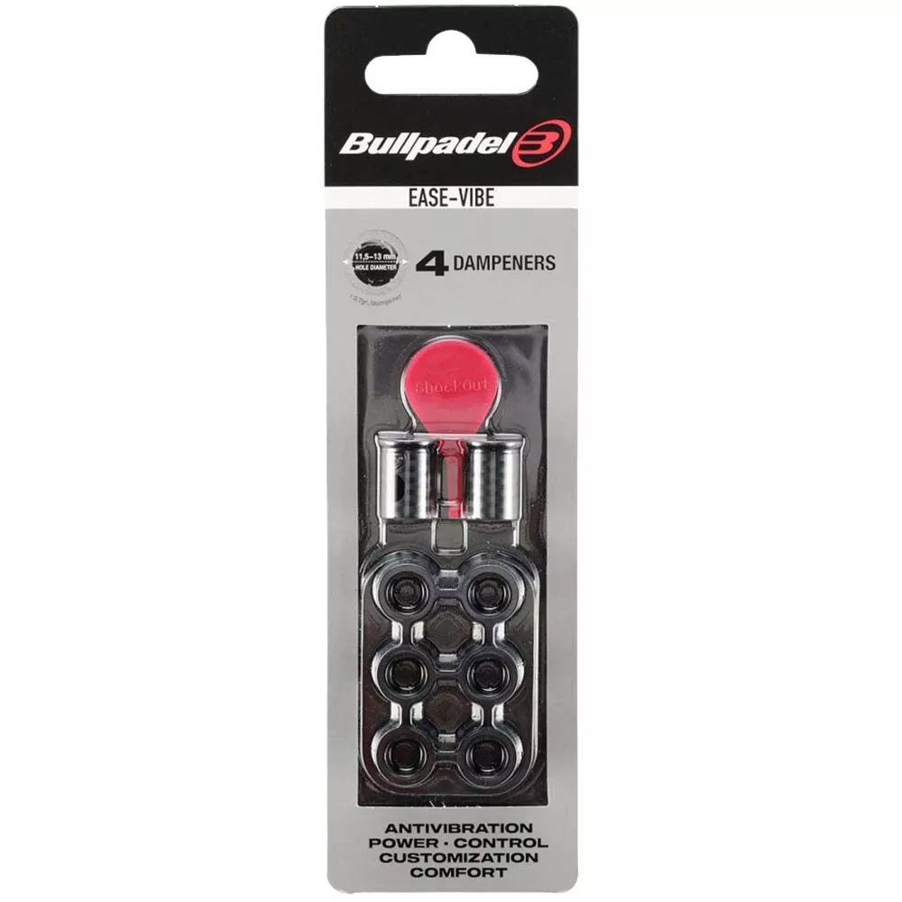 Bullpadel Ease Vibe Vibrationsd&auml;mpfer Schwarz 4er-Pack