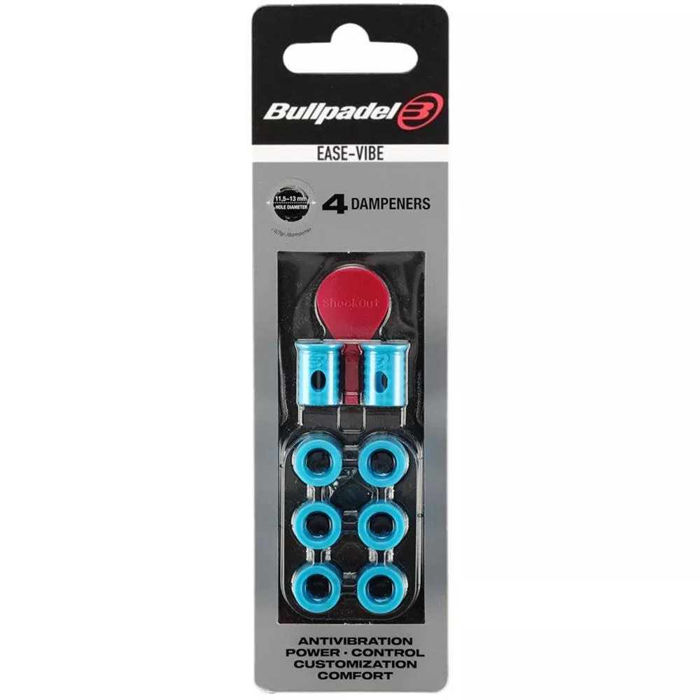 Bullpadel Ease Vibe Vibrationsd&auml;mpfer Blau 4er-Pack