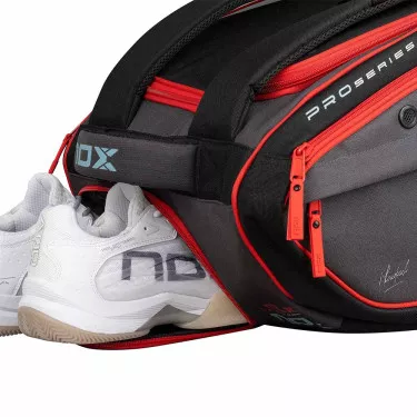 Nox ML10 Competition XL Compact Schl&auml;gertasche (Thermobag) Grau / Rot