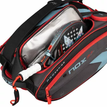 Nox ML10 Competition XL Compact Schl&auml;gertasche (Thermobag) Grau / Rot