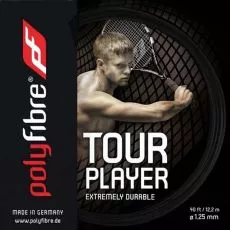 Polyfibre Tour Player Tennissaite Schwarz 12 m