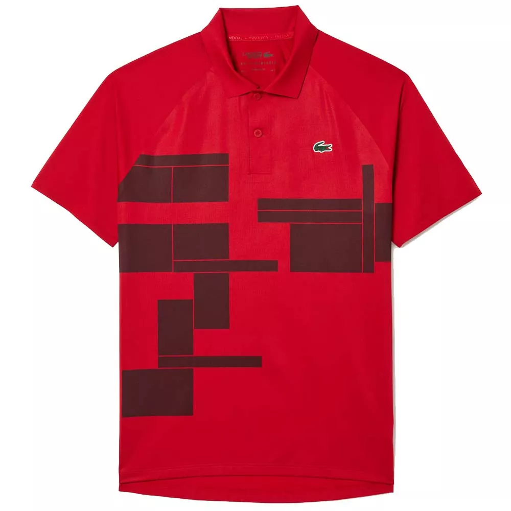 Lacoste Tennis Novak Djokovic Player Poloshirt Rot