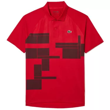 Lacoste Tennis Novak Djokovic Player Poloshirt Rot