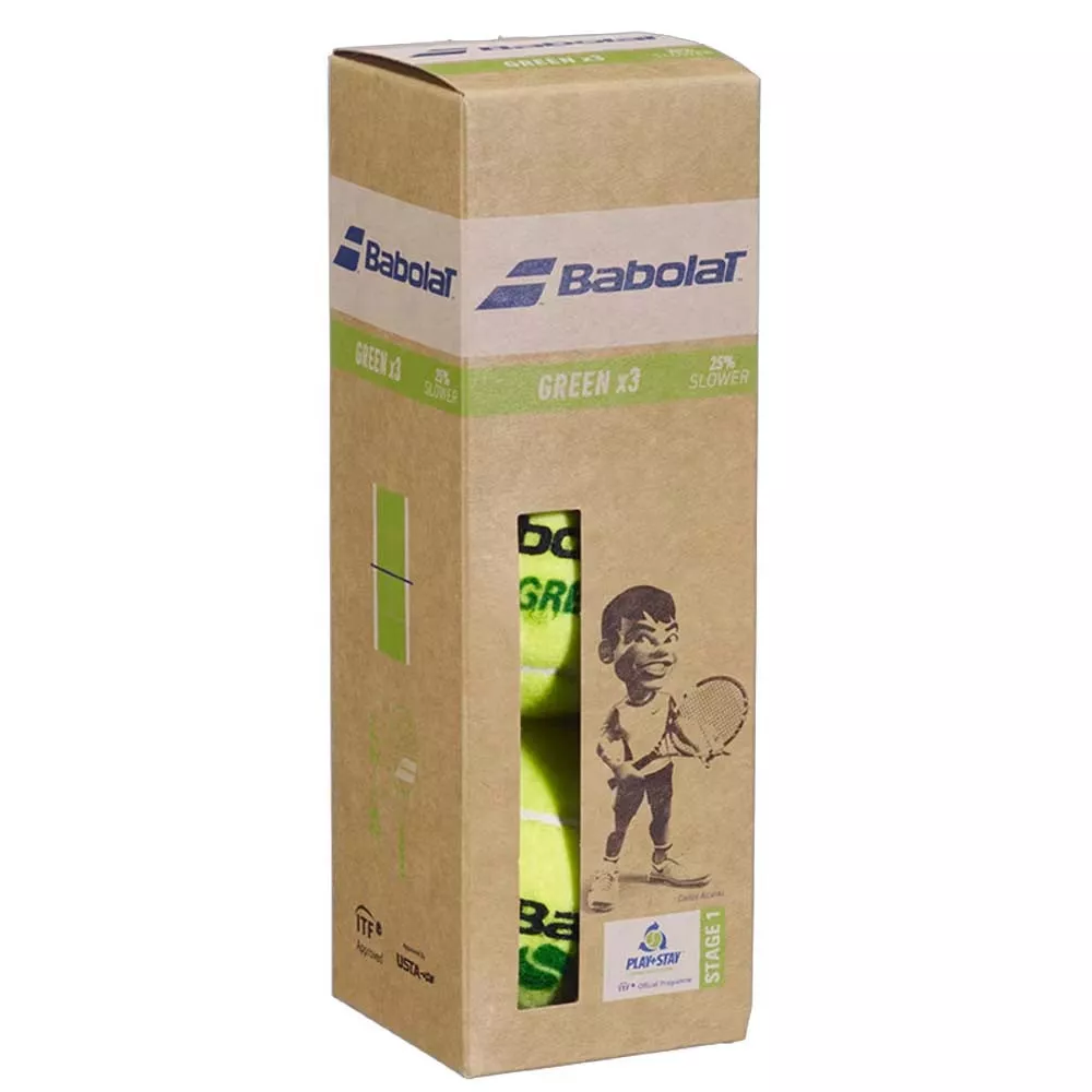 Babolat Green Tennisb&auml;lle 3er-Box