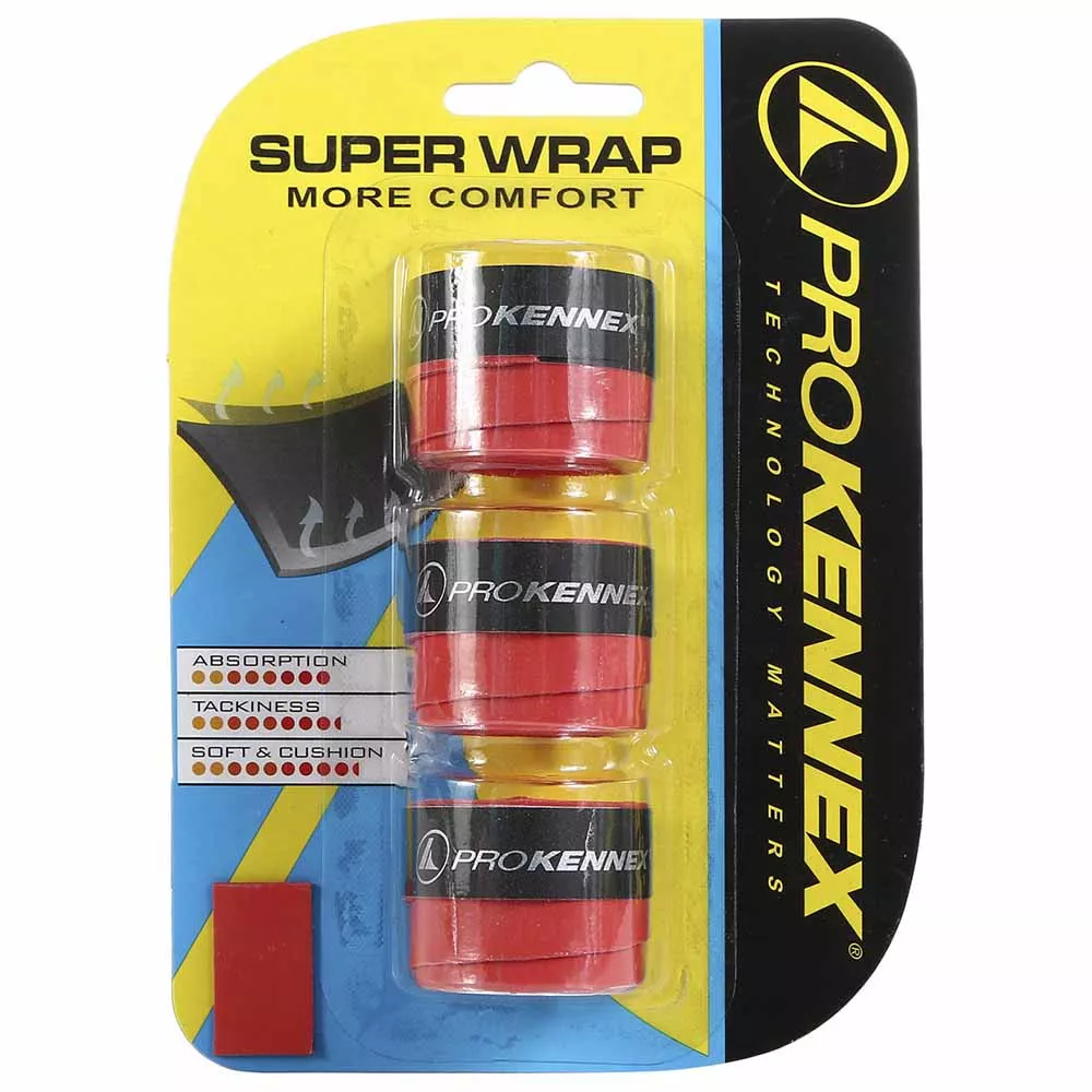 Pro Kennex Super Wrap Overgrip Rot 3er-Pack