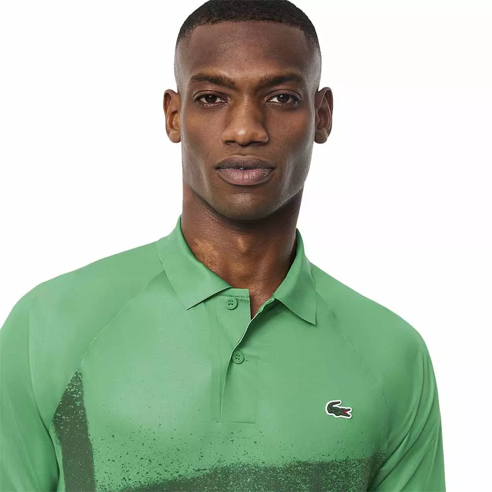 Lacoste Tennis Novak Djokovic Player Poloshirt Gr&uuml;n / Wei&szlig;