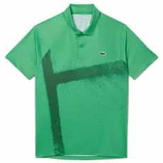 Lacoste Tennis Novak Djokovic Player Poloshirt Gr&uuml;n / Wei&szlig;