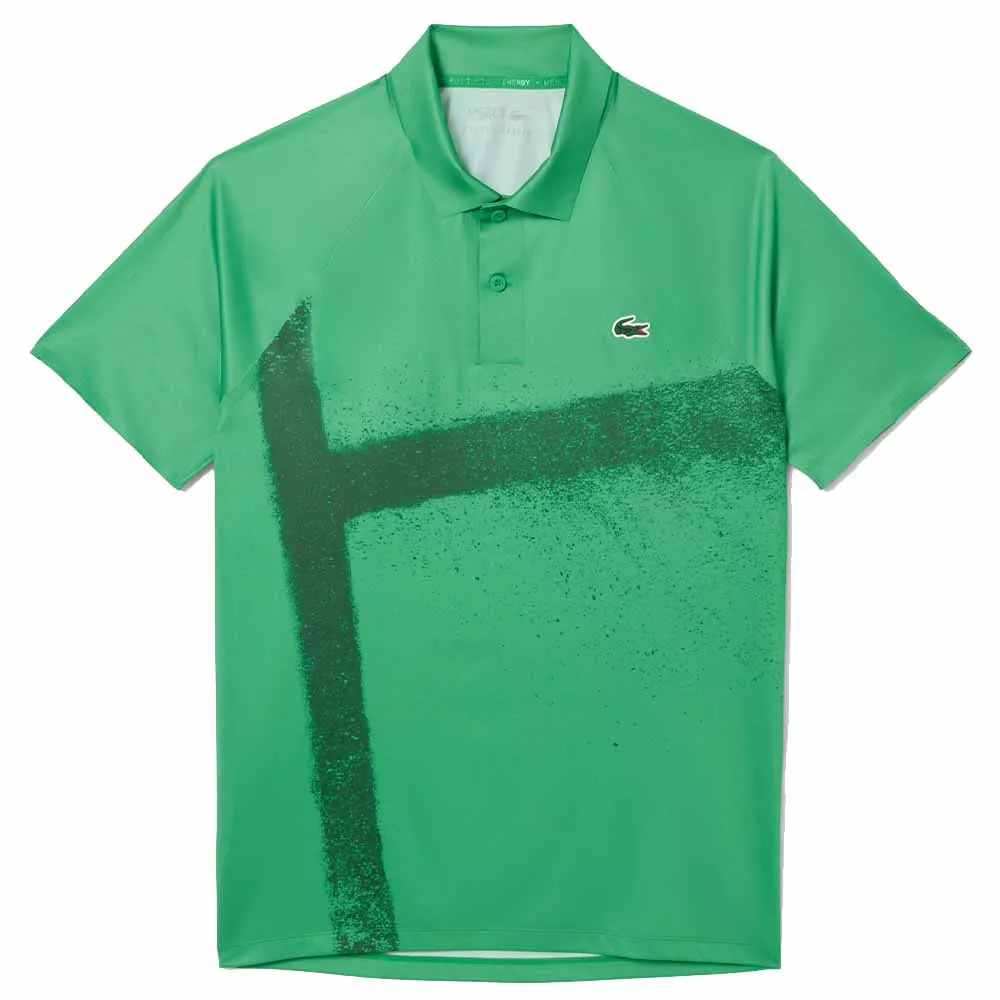 Lacoste Tennis Novak Djokovic Player Poloshirt Gr&uuml;n / Wei&szlig;