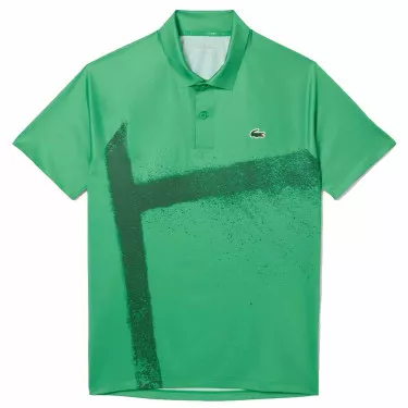 Lacoste Tennis Novak Djokovic Player Poloshirt Gr&uuml;n / Wei&szlig;