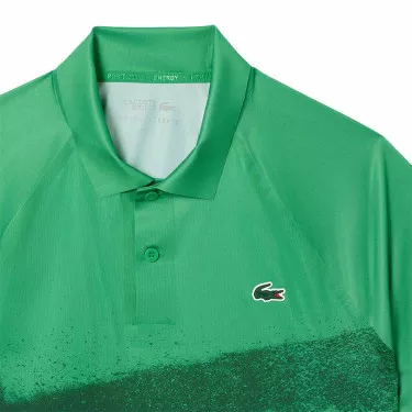 Lacoste Tennis Novak Djokovic Player Poloshirt Gr&uuml;n / Wei&szlig;