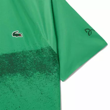 Lacoste Tennis Novak Djokovic Player Poloshirt Gr&uuml;n / Wei&szlig;