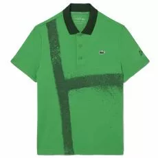 Lacoste Tennis Novak Djokovic Poloshirt Fan-Version Gr&uuml;n / Marineblau